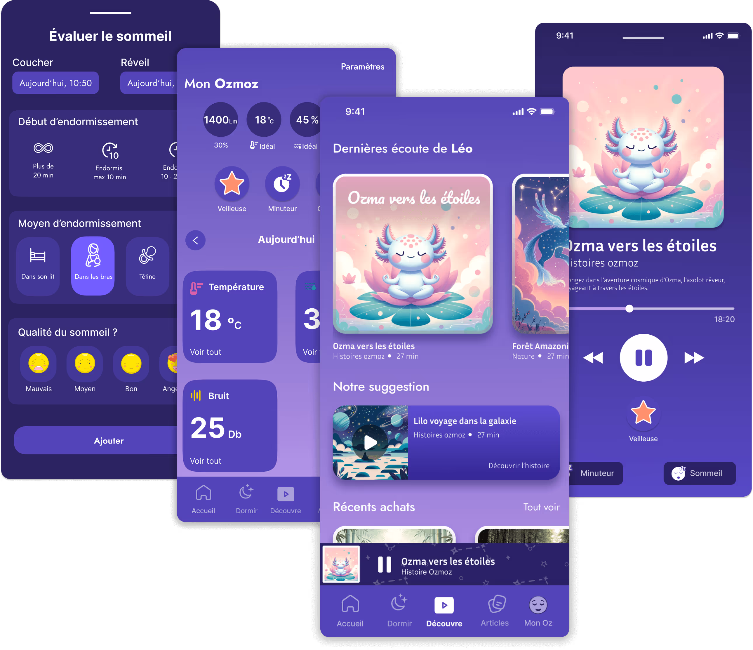 Ozmoz app interface on a phone